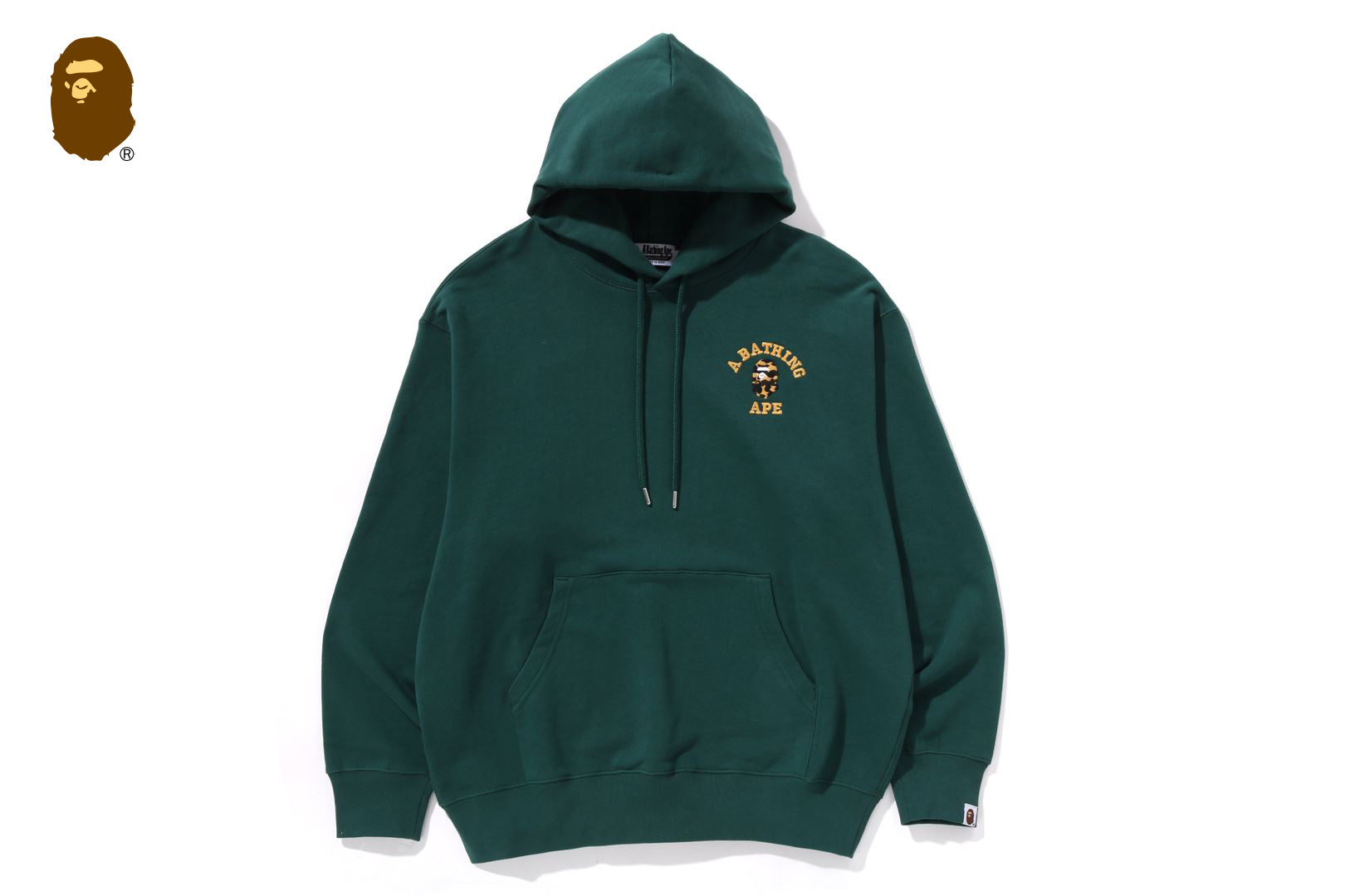 1ST CAMO COLLEGE LOGO RELAXED FIT PULLOVER HOODIE | bape.com