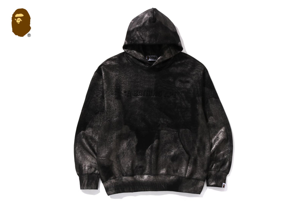 COATTED EMBOSS LOGO RELAXED FIT PULLOVER HOODIE | bape.com