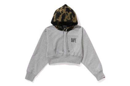 1ST CAMO CROPPED PULLOVER HOODIE