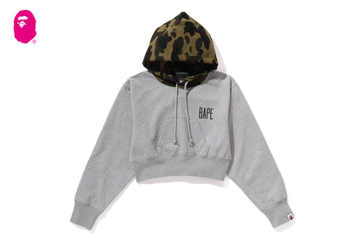 1ST CAMO CROPPED PULLOVER HOODIE