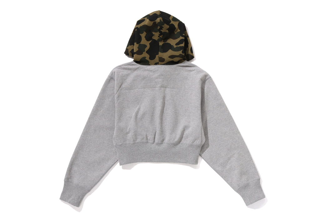 1ST CAMO CROPPED PULLOVER HOODIE | bape.com