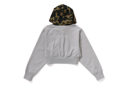 1ST CAMO CROPPED PULLOVER HOODIE