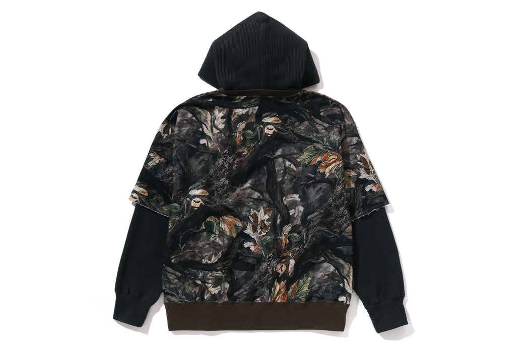 【BAPE】TREE EDGE CAMO LAYERED PULLOVER HOODIE 要在庫確認 A BATHING APE® Tree Edge Camo Layered Pullover Hoodie | Bape