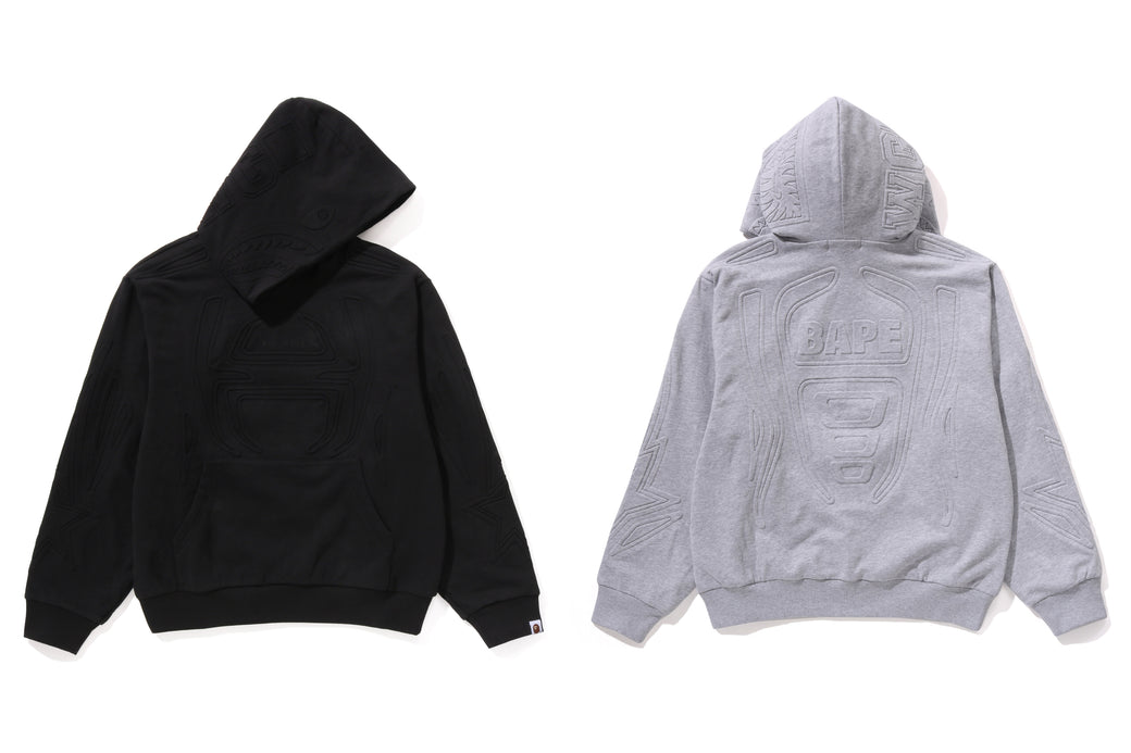 BABYL DAMAGED HOODIE XXL 未使用 PADDED SHARK CROPPED FIT PULLOVER HOODIE | bape.com