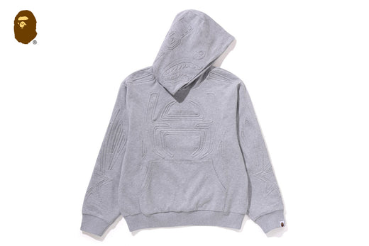 PADDED SHARK CROPPED FIT PULLOVER HOODIE