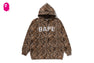 WILD LEOPARD PATTERN CRYSTAL BAPE PULLOVER HOODIE