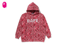 WILD LEOPARD PATTERN CRYSTAL BAPE PULLOVER HOODIE