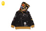 LEATHER JACKET PRINT SHARK PULLOVER HOODIE