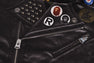 LEATHER JACKET PRINT SHARK PULLOVER HOODIE