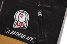 LEATHER JACKET PRINT SHARK PULLOVER HOODIE
