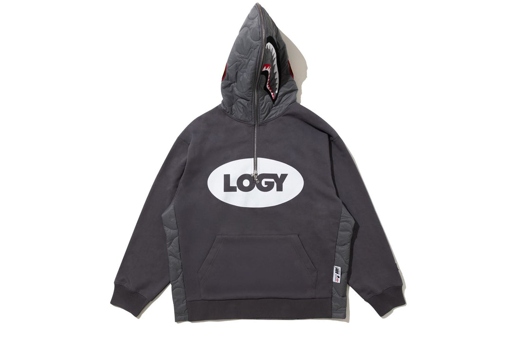 BAPE BY KAZUKI KURAISHI 】HALF ZIP SHARK RELAXED FIT HOODIE | bape.com