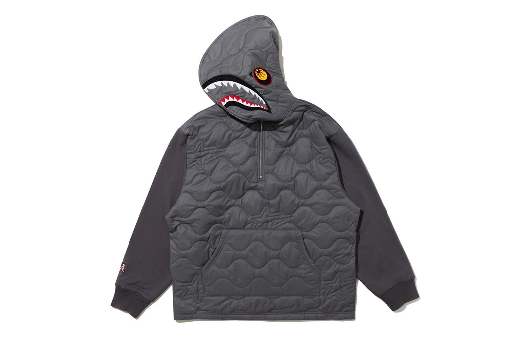 BAPE BY KAZUKI KURAISHI 】HALF ZIP SHARK RELAXED FIT HOODIE | bape.com