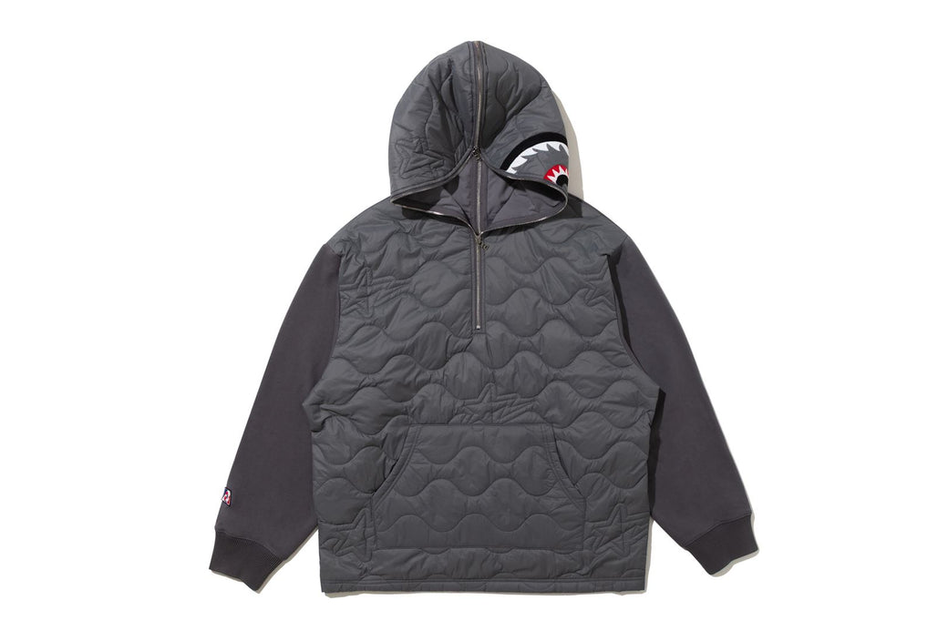 BAPE BY KAZUKI KURAISHI 】LOGY HALF ZIP SHARK PULLOVER HOODIE
