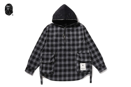 BAPE BLACK GRUNGE CHECKER SHIRT