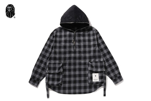 BAPE BLACK GRUNGE CHECKER SHIRT