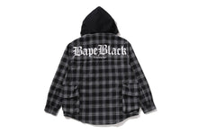 BAPE BLACK GRUNGE CHECKER SHIRT