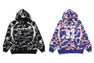 SCREEN CAMO FOOTBALL LOGO RELAXED FIT PULLOVER HOODIE