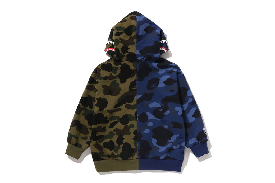 SPLIT CAMO SHARK RELAXED FIT PULLOVER HOODIE | bape.com