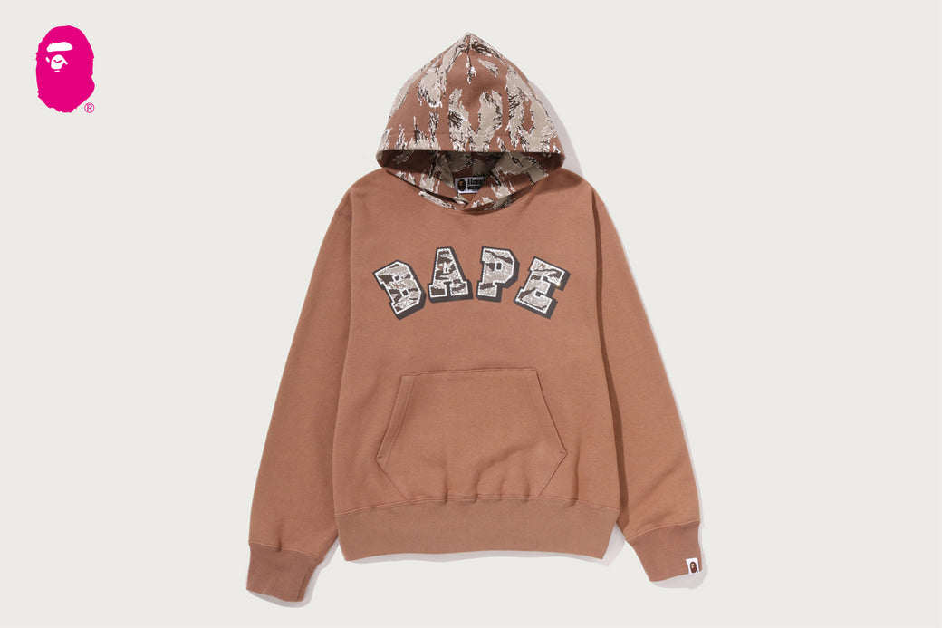 BAPE タイガー パーカー Brown camo ベージュ ベイプ APE L TIGER CAMO BAPE LOGO PULLOVER HOODIE | bape.com