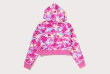 STA CAMO BAPE STA LOGO CROPPED PULLOVER HOODIE