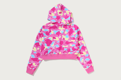 STA CAMO BAPE STA LOGO CROPPED PULLOVER HOODIE