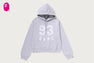 CAMO LACE PATCH BOXY CROPPED PULLOVER HOODIE