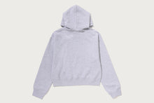 CAMO LACE PATCH BOXY CROPPED PULLOVER HOODIE