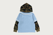 1ST CAMO BASEBALL LAYERED PULLOVER HOODIE