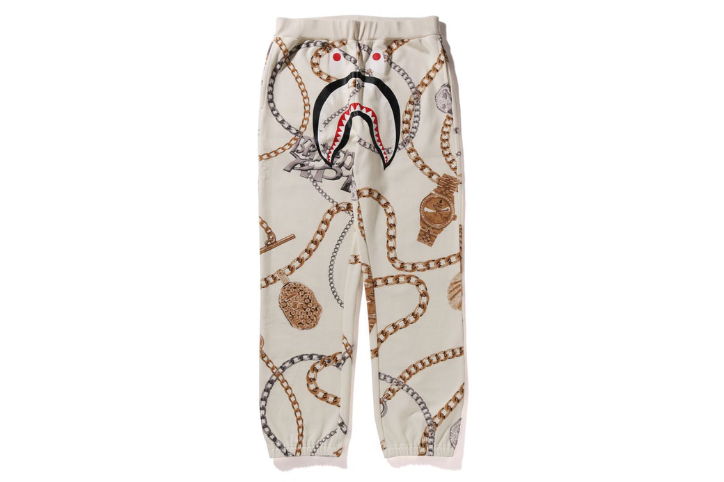 BAPE JEWELS SHARK SWEAT PANTS | bape.com