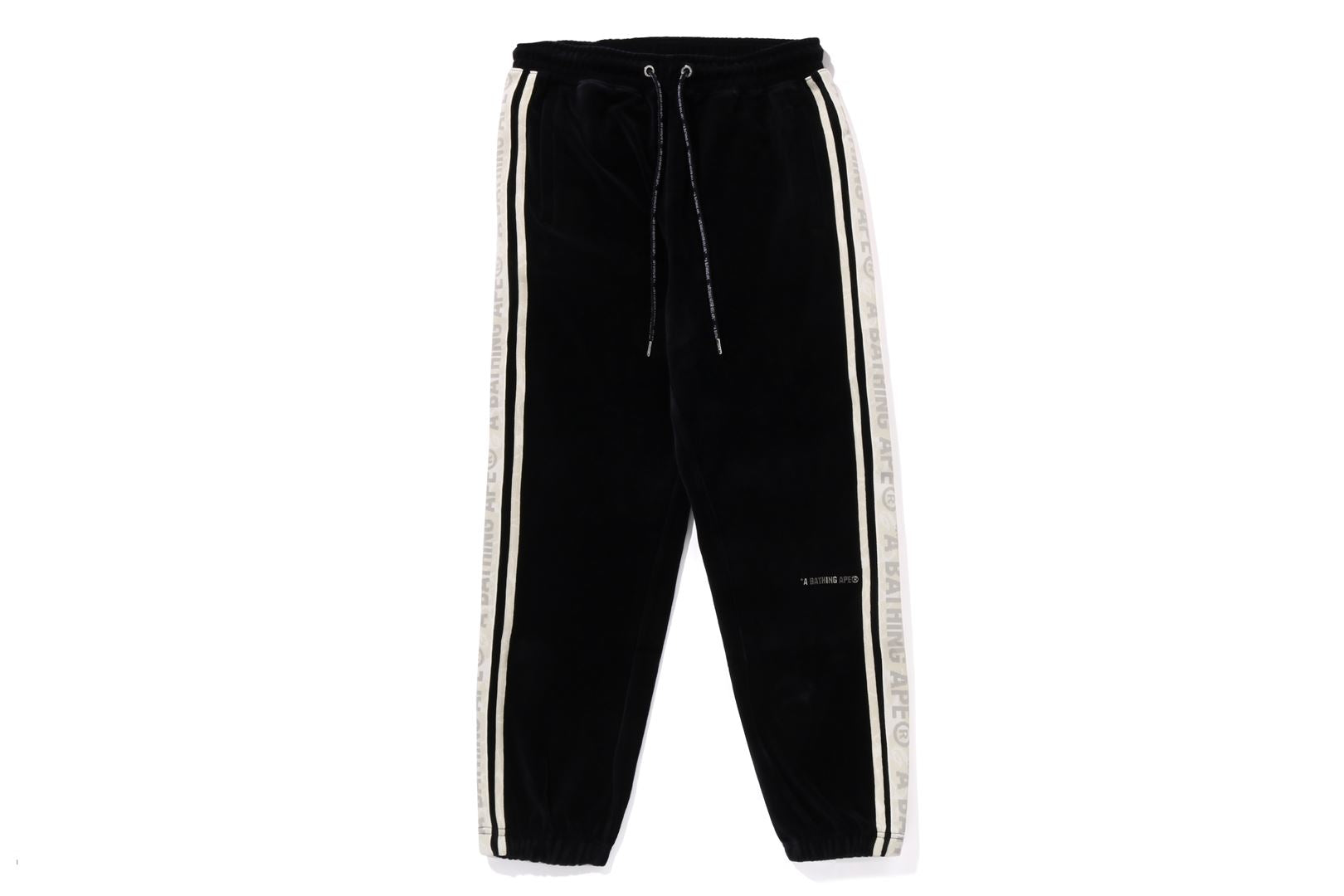 METAL LOGO PIN VELOUR PANTS