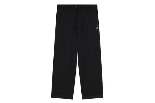 BAPE BLACK EASY PANTS WITH LOGO HEM TAPE