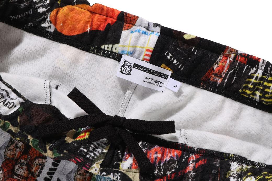 BAPE FLYER PATTERN SWEAT PANTS | bape.com BAPE FLYER PATTERN SWEAT PANTS | bape.com
