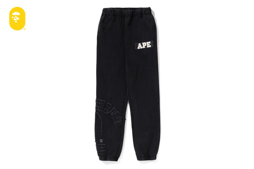 VINTAGE WASHED COLLEGE PATCH SWEATPANTS | bape.com