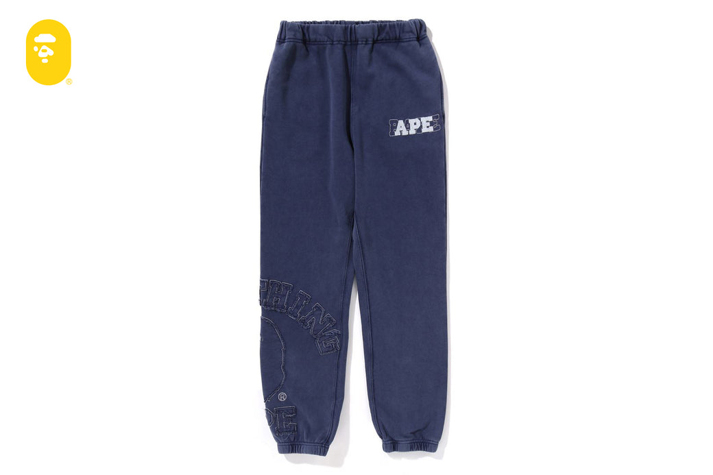 VINTAGE WASHED COLLEGE PATCH SWEATPANTS | bape.com