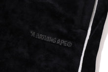 BATHING APE LOGO VELVET LOOSE FIT PANTS