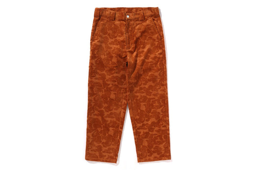 SOLID CAMO DEBOSSED CORDUROY RELAXED FIT PANTS