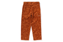 SOLID CAMO DEBOSSED CORDUROY RELAXED FIT PANTS