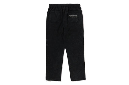 【 BAPE X MMJ 】LEATHER STA PATCH SKULL RELAXED FIT SWEATPANTS 16TH