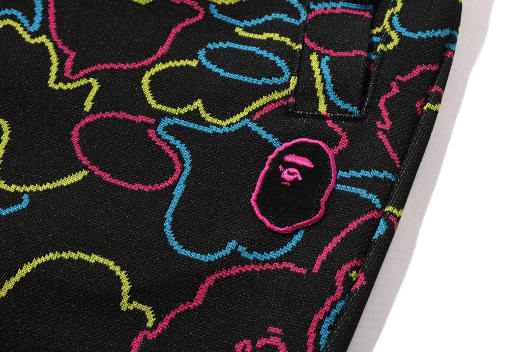 NEON CAMO RELAXED FIT TRACK PANTS | bape.com
