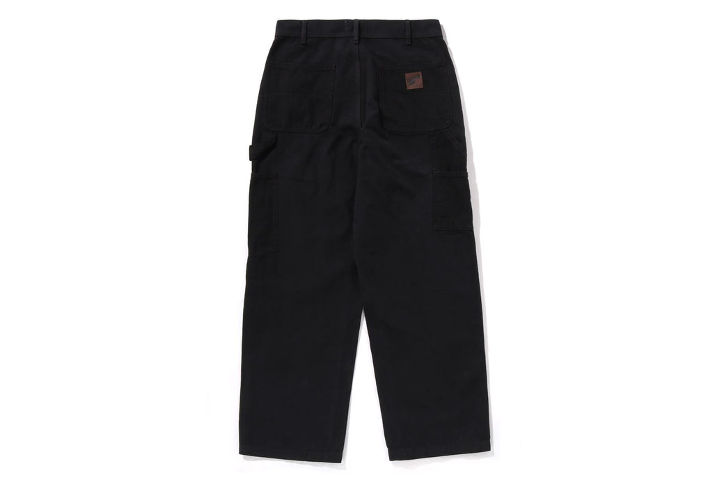 LINE CAMO JACQUARD PATCHED POCKET GARMENT DYE WORK PANTS