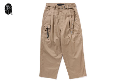 BAPE BLACK BELTED AIRPOD CHINO PANTS