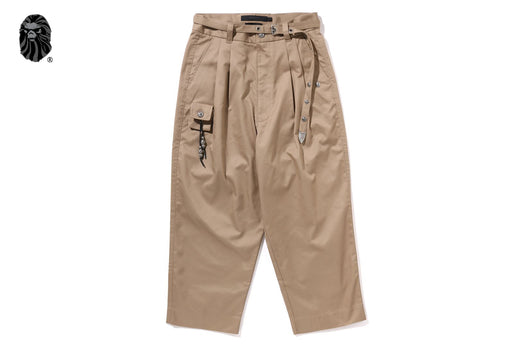 BAPE BLACK BELTED AIRPOD CHINO PANTS