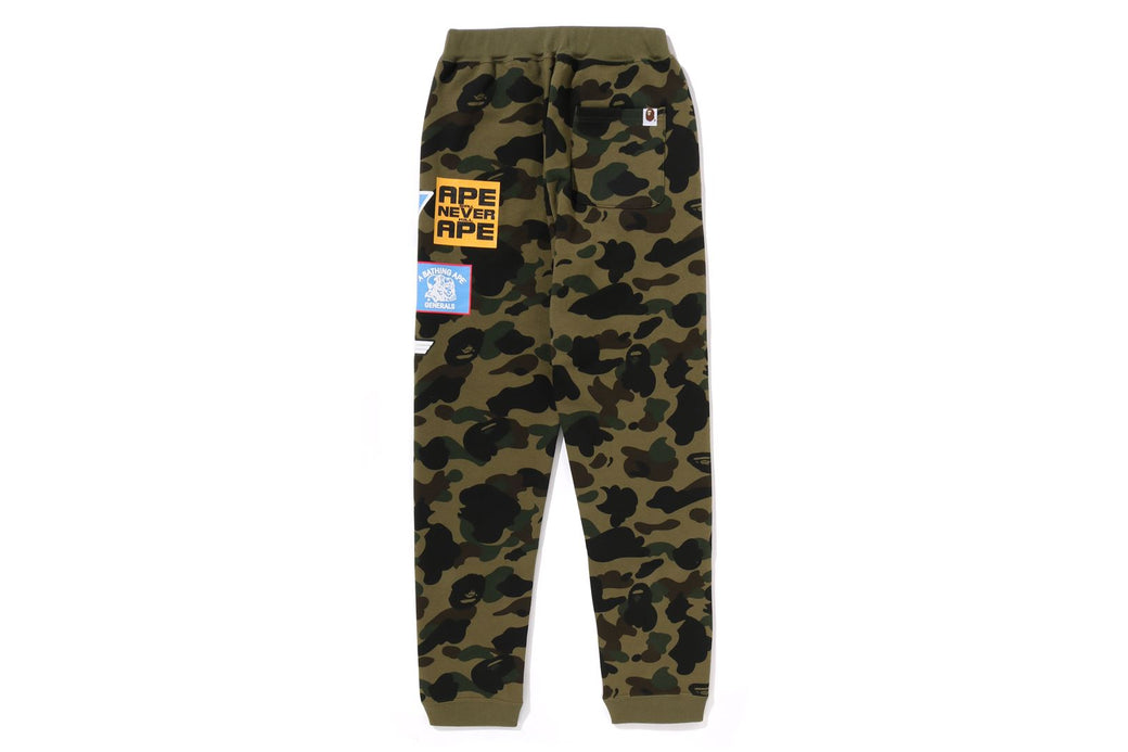 1ST CAMO PATCH PRINT SWEAT PANTS | bape.com
