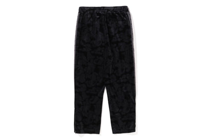 SOLID CAMO VELOUR METAL ONE POINT RELAXED FIT TRACK PANTS