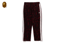 SOLID CAMO VELOUR METAL ONE POINT RELAXED FIT TRACK PANTS