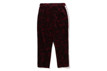 SOLID CAMO VELOUR METAL ONE POINT RELAXED FIT TRACK PANTS