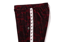 SOLID CAMO VELOUR METAL ONE POINT RELAXED FIT TRACK PANTS