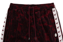 SOLID CAMO VELOUR METAL ONE POINT RELAXED FIT TRACK PANTS