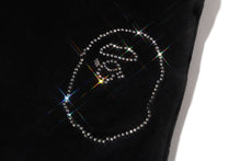 CRYSTAL STONE APE HEAD VELOUR WIDE PANTS