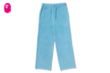 CRYSTAL STONE APE HEAD VELOUR WIDE PANTS